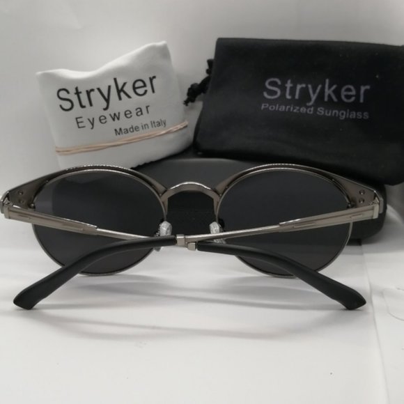 BNWT Stryker Italy Unisex Mirror Polarized Sun Silver Mirror/Gun ST6218 - Picture 4 of 7